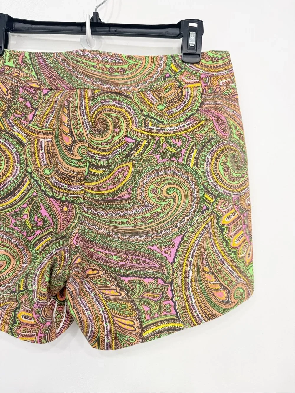 J. Crew Factory Orange Green Paisley Print Preppy Shorts